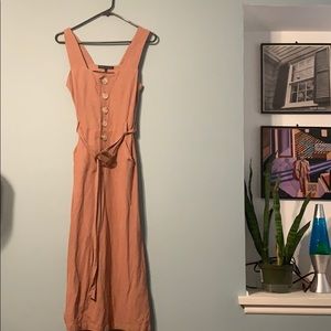 Étophe Studios peach midi dress.